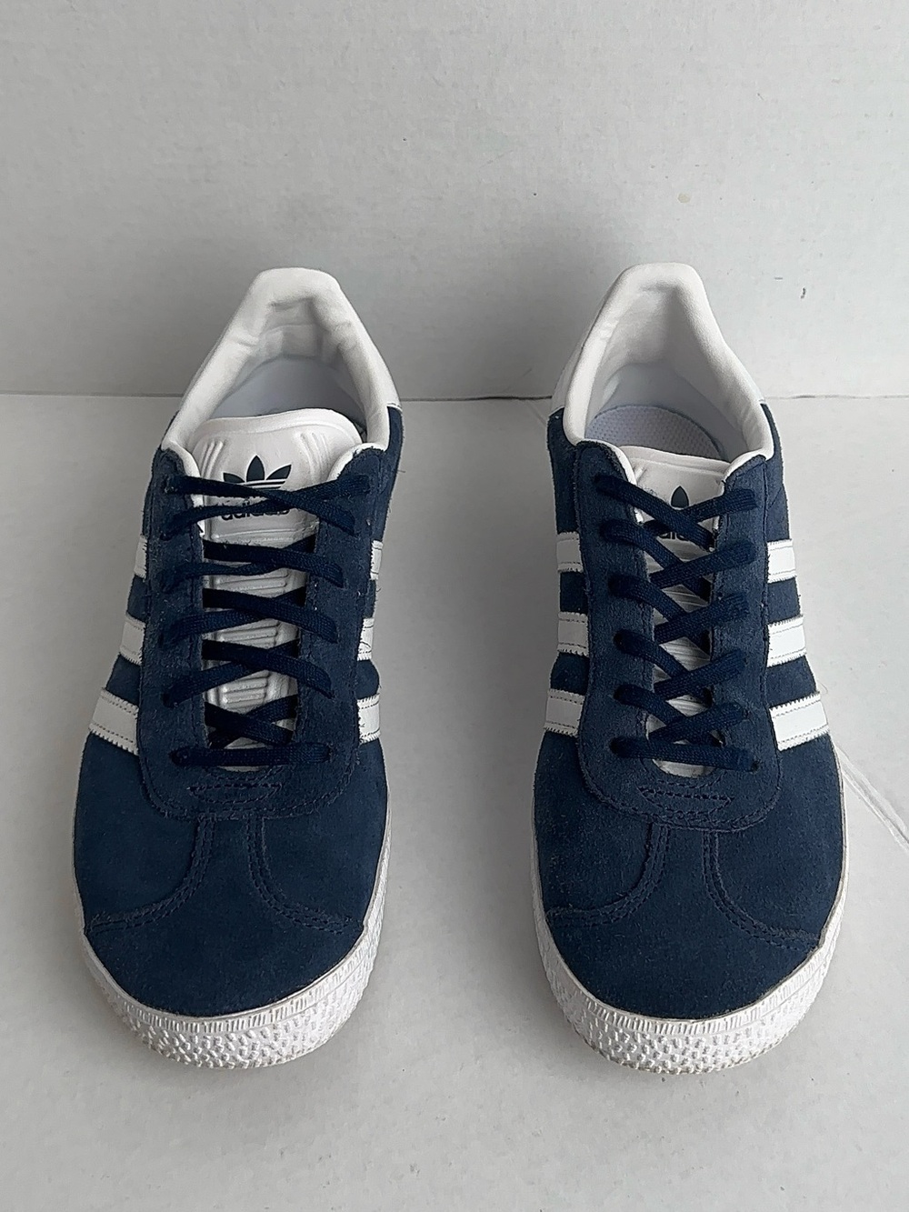 adidas Gazelle Navy White Gold Suede Sneakers Women’s 6.5